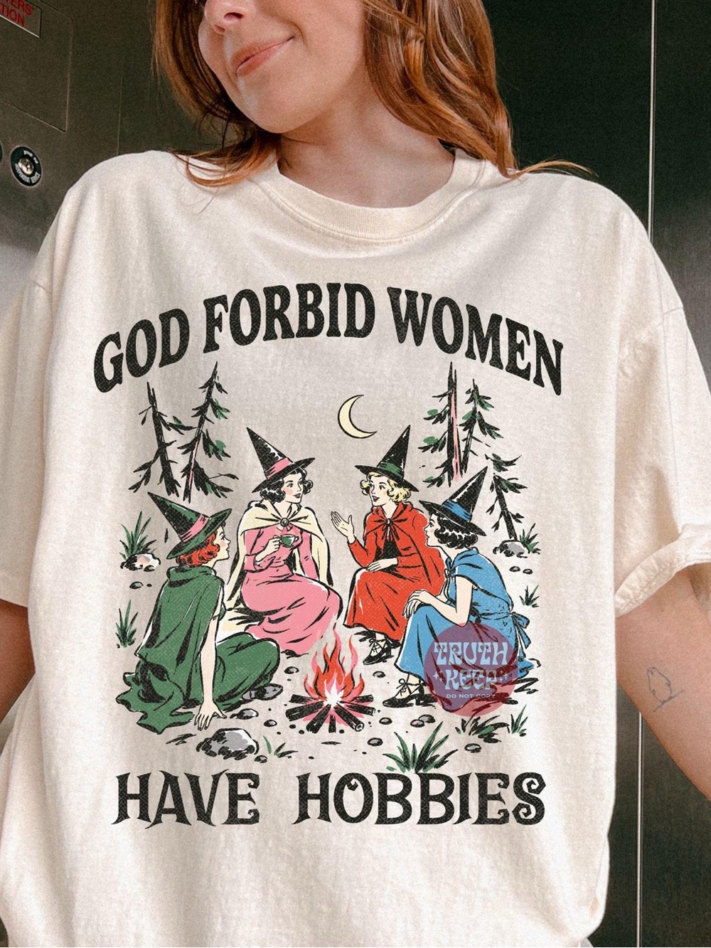 God Forbid Women Have Hobbies Shirt, Funny Feminist Graphic Tee Unisex Off White